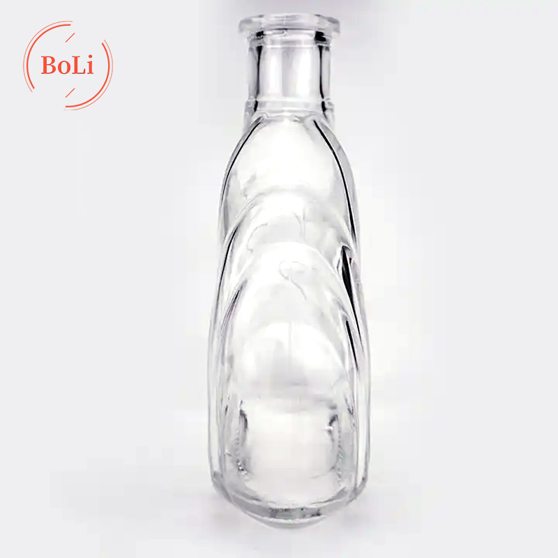 Tequila Gin Bottle, Vodka Glass Bottle, Beverage Cutting Glass Bottle